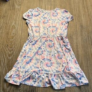 Blush Girls Dress – Nordstrom, Size 10 (Tie-Dye Print with Pockets)